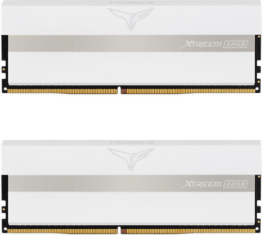 TeamGroup T-Force Xtreem ARGB White 16GB DDR4 RAM with 2 Modules (2x8GB) and 3600 Speed for Desktop
