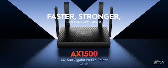 Cudy WR1500 v1 Ασύρματο Router Wi‑Fi 6 με 3 Θύρες Gigabit