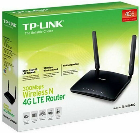 TP-LINK TL-MR6400 v1 Wireless 4G Router Wi‑Fi 4 with 4 Ports