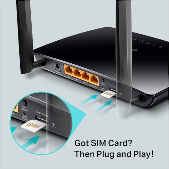 TP-LINK TL-MR6400 v1 Wireless 4G Router Wi‑Fi 4 with 4 Ports
