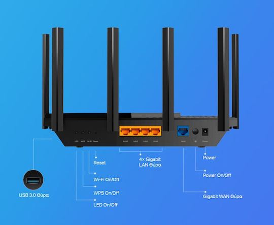 TP-LINK Archer AX73 v1 Ασύρματο Router Wi‑Fi 6 με 4 Θύρες Gigabit