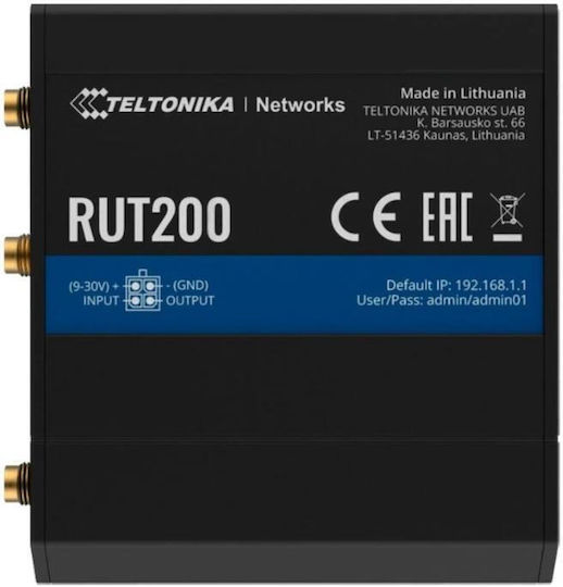 Teltonika RUT200 v2 Ασύρματο 4G Router με 2 Θύρες