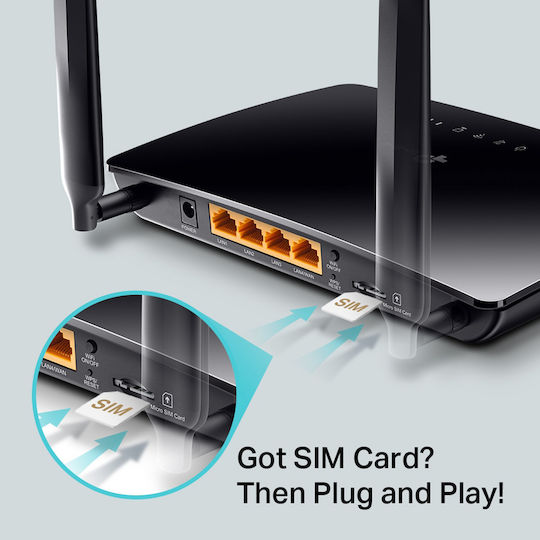 TP-LINK Archer MR400 v1 Ασύρματο 4G Router Wi‑Fi 5 με 3 Θύρες