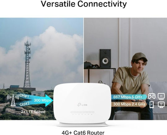 TP-LINK Archer MR505 v1 Безжичен 4G Wi-Fi 5 - Wi-Fi 5 с 3 Порта Gigabit Ethernet