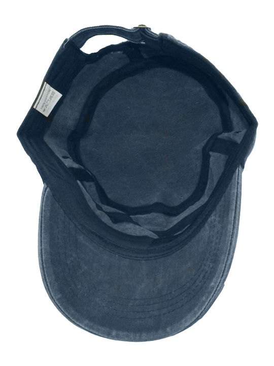 Cotton Jockey Cuban Military Stonewashed Blue Brims Trims