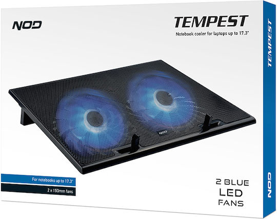 NOD NOD Cooling Pad Für Laptop Bis 17.3" Mit 2 Lüftern Und Beleuchtetem Blau 141-0186