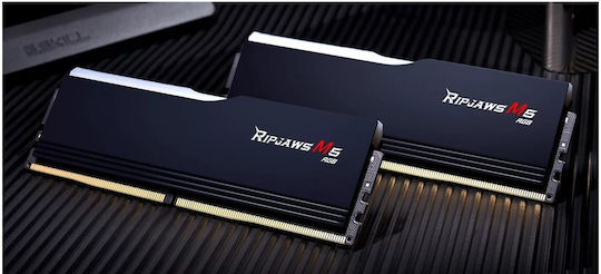 G.Skill Ripjaws M5 RGB 64GB DDR5 RAM cu 2 module (2x32GB) și Viteză 6000 pentru Desktop
