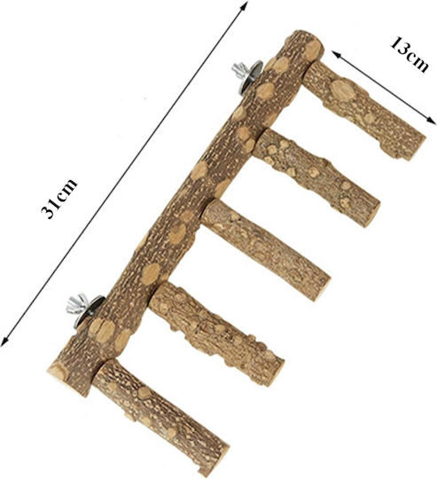 Epigasos Natural Bird Perch Pepper Tree 1.5~2.5*30cm Stainless Supports