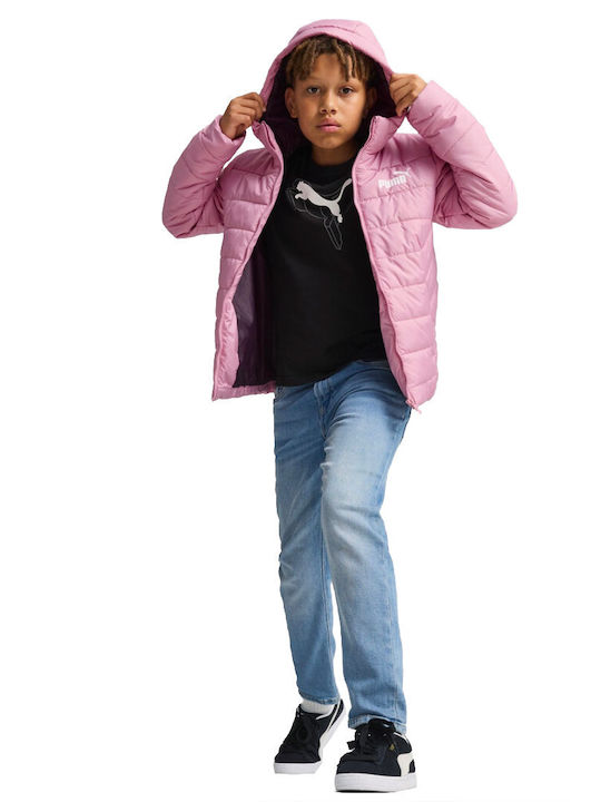 Kinder Sportjacke Kurz mit Kapuze Rosa Padded