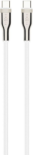 Fixed USB 2.0 Cable USB-C male - USB-C 100W White 2m