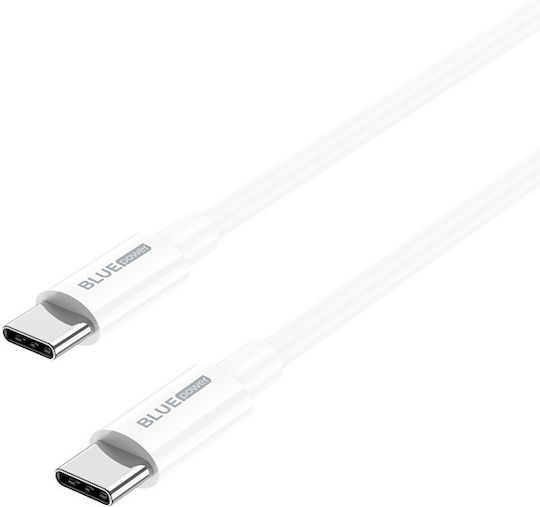 Blue Power USB 2.0 Cable USB-C male - USB-C 100W Λευκό 1m 314528