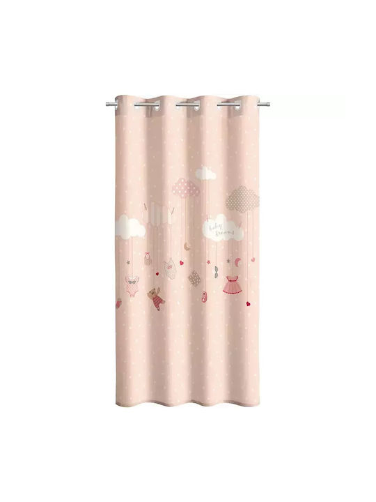 Saint Clair Kids Grommet Top Curtain Audrey Pink 1752030117001 160x240cm