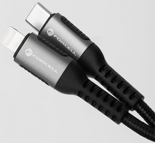 Forcell USB-C to Lightning Cable 27W Μαύρο 0.5m