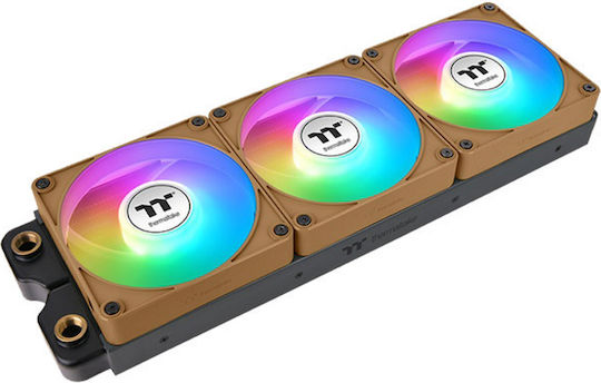 Thermaltake CT140 EX Ventilator Pentru Carcasă Cu Lamă Inversată Cu Iluminare ARGB Și Conexiune 3-Pin / 4-Pin PWM Set 3 Bucăți Gravel Sand
