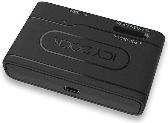 Icy Dock MB104U-1SMB USB 3.2 Gen 2 (Type-C) to 2.5" SATA SSD/HDD & M.2 NVMe/SATA SSD Adapter Μαύρο