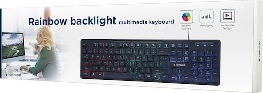 Gembird KB-UML-02 Gaming Keyboard with RGB Lighting English US