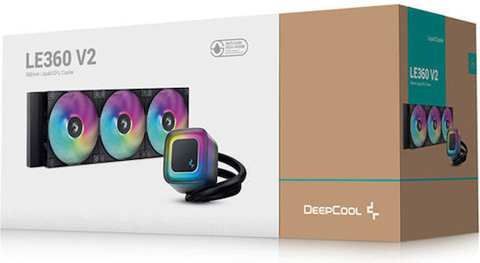 Deepcool LE360 v2 Υδρόψυξη AIO CPU με 3 Ανεμιστήρες 120mm και RGB Φωτισμό