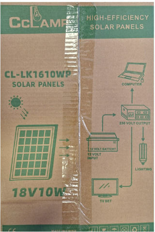 CL-LK1610WP Monokristallin Solarmodul 10W 12V 232x347x15mm