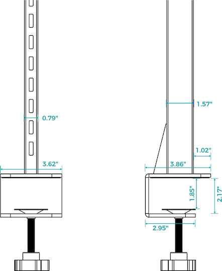 Eureka Ergonomic Монтиран на стена Компютърна и периферна стойка Периферни устройства Черен (VS.22.03.0015)
