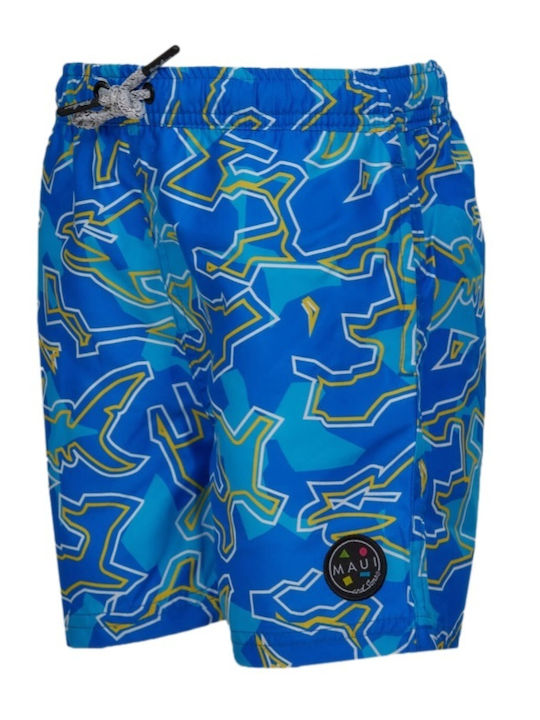 Maui & Sons Kinder Badeanzug Badeshorts Blau