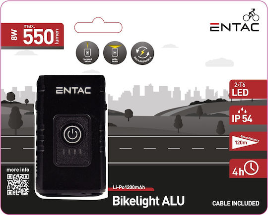Entac ALU 8W Front Bicycle Light