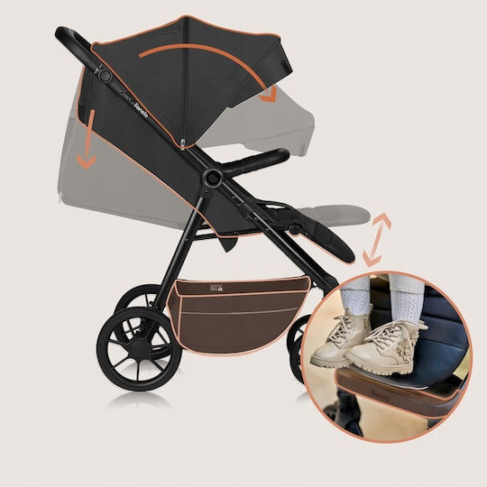 Lionelo Mira Cărucior pentru Bebeluși Potrivit de la 6+ Luni Gri Grafit 10.5kg
