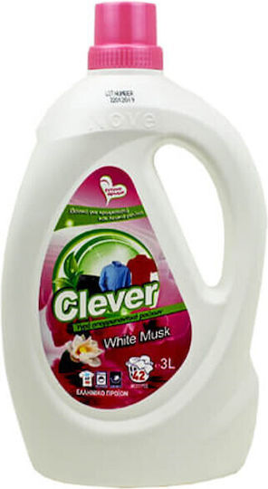 Novel Clever Liquid Laundry Detergent with Fragrance White Musk 3lt (42 Measuring Cups)