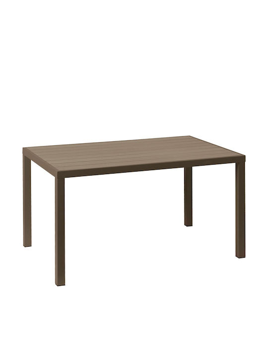 Tisch Stabil Brown 134x74x72cm