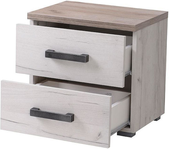 Комод Kent Νο Дървен Сив дъб / бял дъб 44.5x33.5x43см