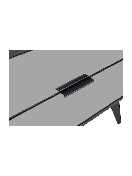Nachttisch Specchio Schwarz 58x39x55cm