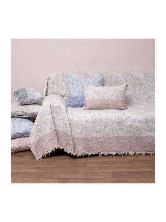 Viopros Viopros Four-Seater Sofa Throw Jacquard 180x320cm Beige