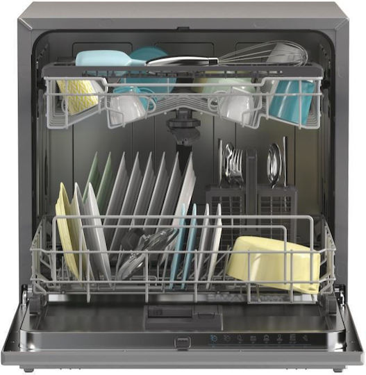 Candy Freestanding Dishwasher with Wi-Fi for 8 Place Settings W55xH59.5cm Gray
