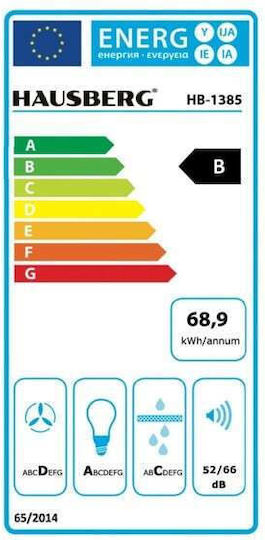 Hausberg Kamin-Dunstabzug 60cm Schwarz