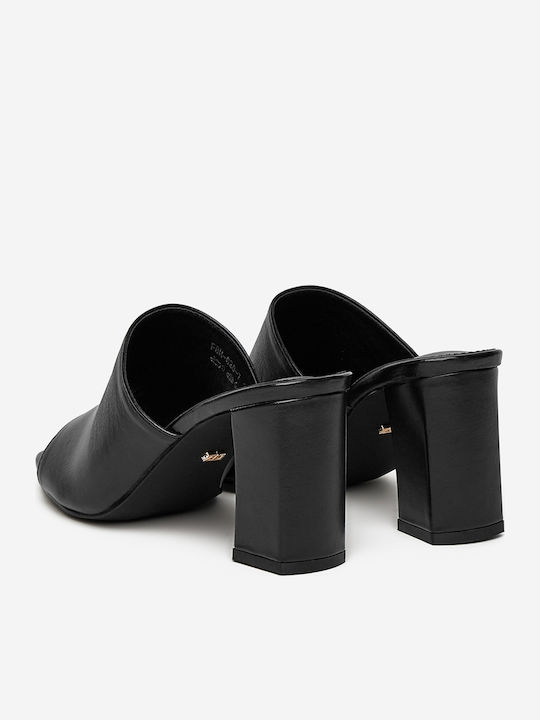 Mules mit Niedrig Absatz in Schwarz Farbe