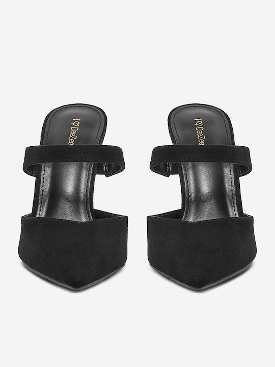 Mule cu cu talpă joasă Toc în Culoare Negru