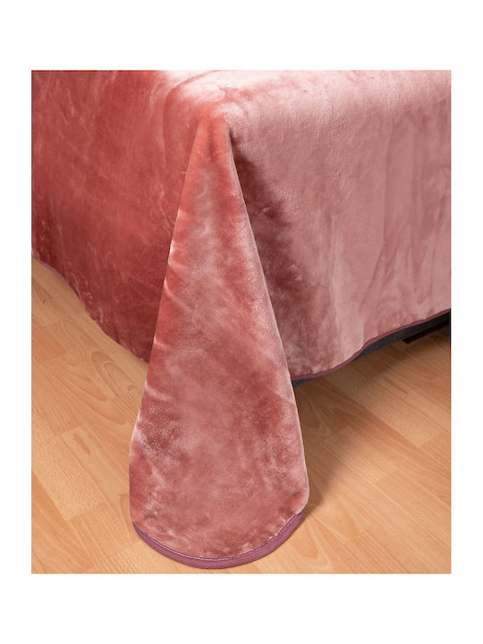 Silk Fashion Κουβέρτα Βελουτέ Υπέρδιπλη 220x240εκ. Σάπιο Μήλο 5206978075438
