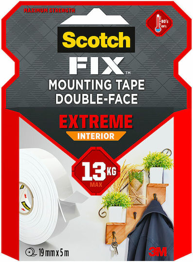 Scotch Selbstklebend Doppelseitiges Klebeband Weiß 19mmx5m 1Stück Scotch Selbstklebend Doppelseitiges Klebeband Weiß 19mmx5m 1Stück