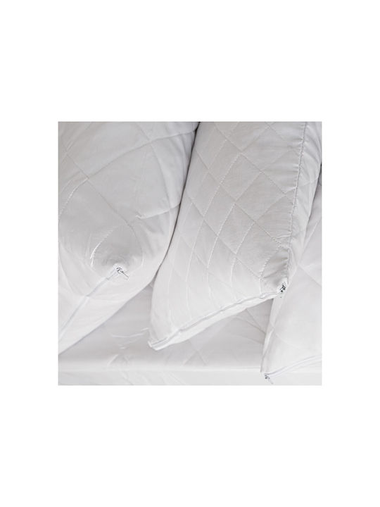 Melinen Pillow Protector Set Quilted White 50x70cm.
