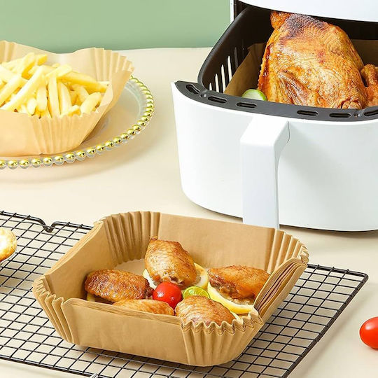 Telco Non-stick Air Fryer Papers 20x4.5cm Set of 50 Square Pieces Telco 060146
