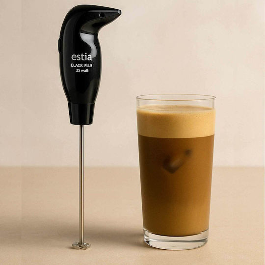 Estia Black Plus Milk Frother Electric Hand Held 25W Black