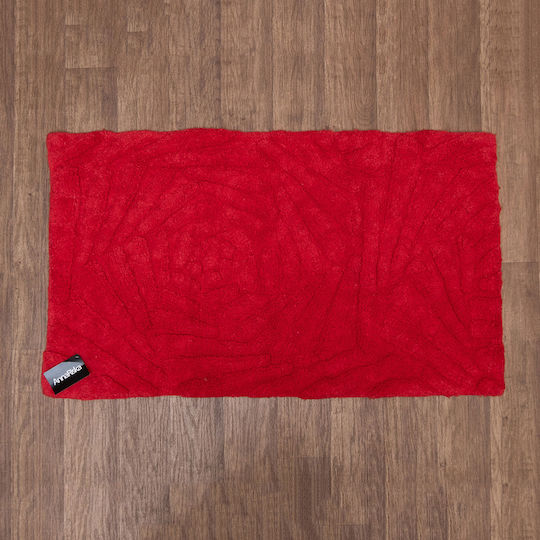 Anna Riska Badematte Baumwolle Rechteckig Rose Red 60x100cm