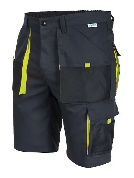 Sara Workwear King Work Shorts Gray