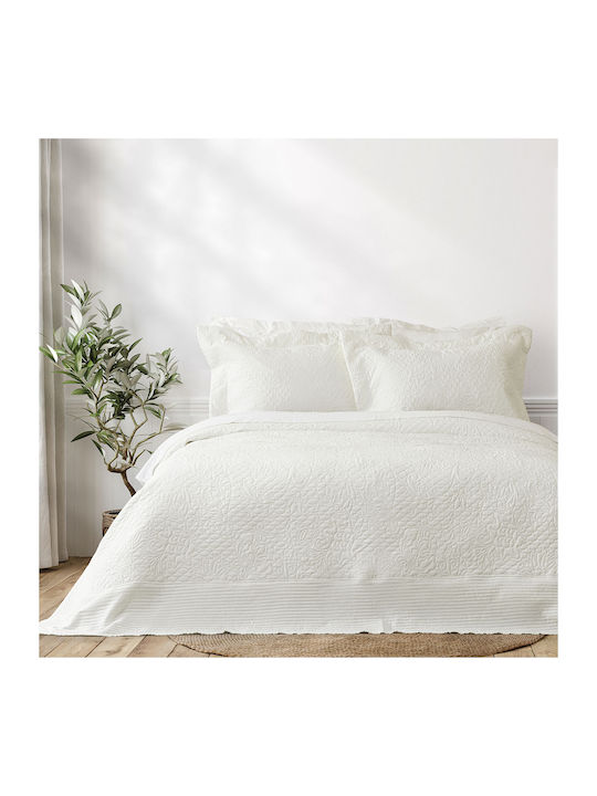 Nima Always Σετ Κουβερλί Υπέρδιπλο Microfiber Off White Εκρού 240x260cm