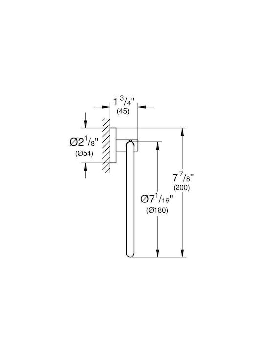 Grohe Link de Baie Simplu cu șuruburi Argintiu