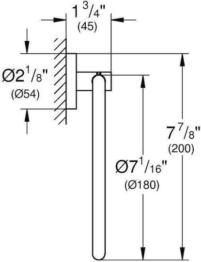 Grohe Връзка Баня Единичен с винтове Сребрист