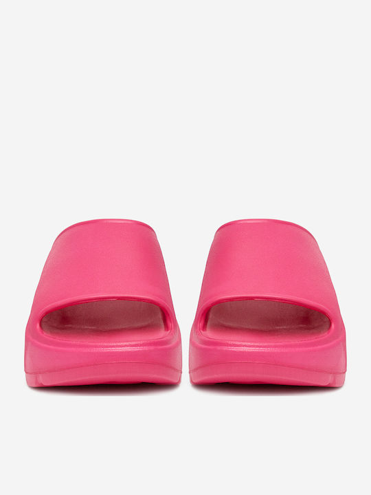 Slides Cu Platformă În Culoare Fuchsia