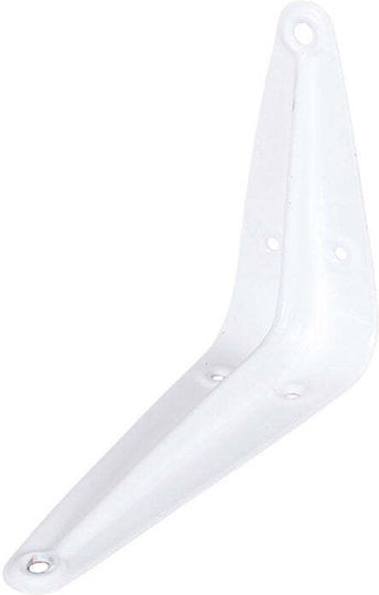 Amig Metallic Corner Shelf White 100x75mm 4394