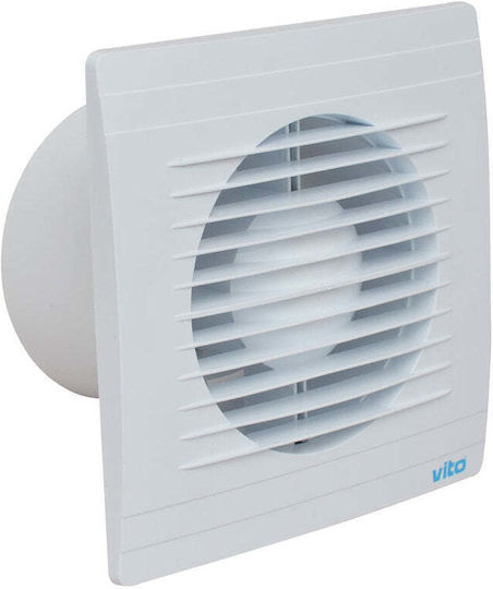 Vito Venti 8005120 Vito Επιτοίχιος Εξαεριστήρας Μπάνιου 120mm Λευκός
