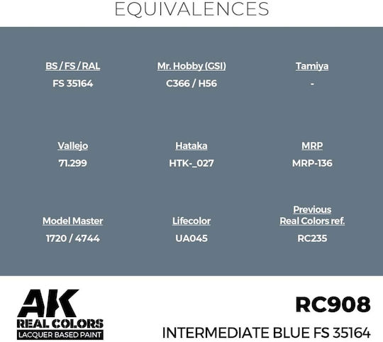 AK Interactive Χρώμα Μοντελισμού Intermediate Blue Fs 35164 17ml