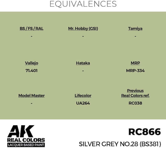 AK Interactive Χρώμα Μοντελισμού Silver Grey No.28 17ml